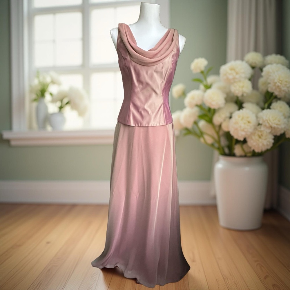 Dusty Rose elegant evening gown.
